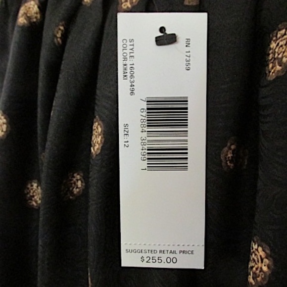 Ellen Tracy NWT Pleated Silk Midi Skirt, Size 12 - Picture 7 of 7